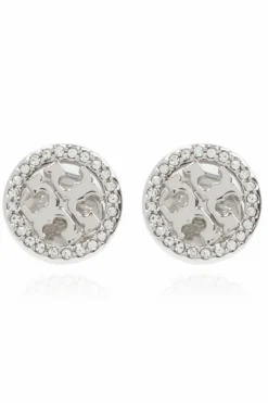 Tory Burch SILVER Earrings with logo