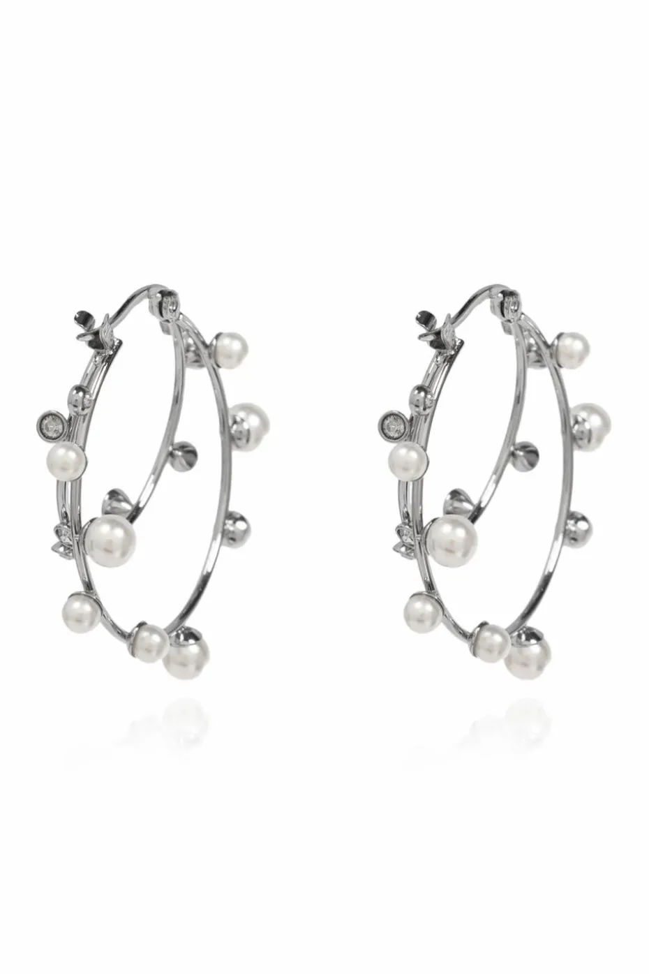 Tory Burch SILVER Earrings with glass pearl