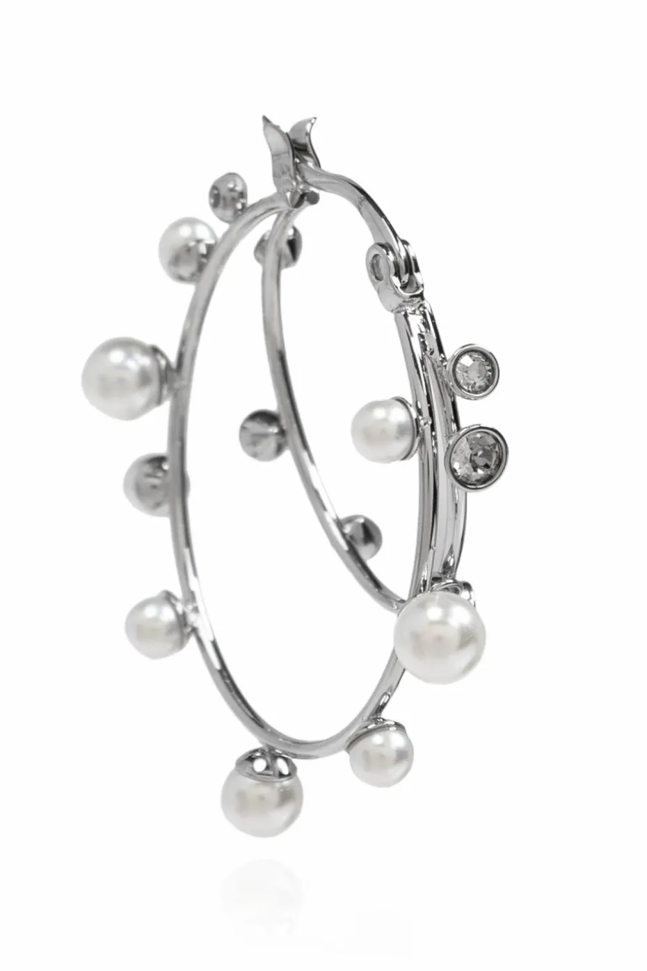 Tory Burch SILVER Earrings with glass pearl