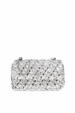Tory Burch SILVER `Kira Mini` shoulder bag