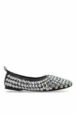 Tory Burch SILVER Leather ballerinas with studs