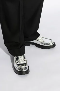 Tory Burch SILVER Lug loafers shoes