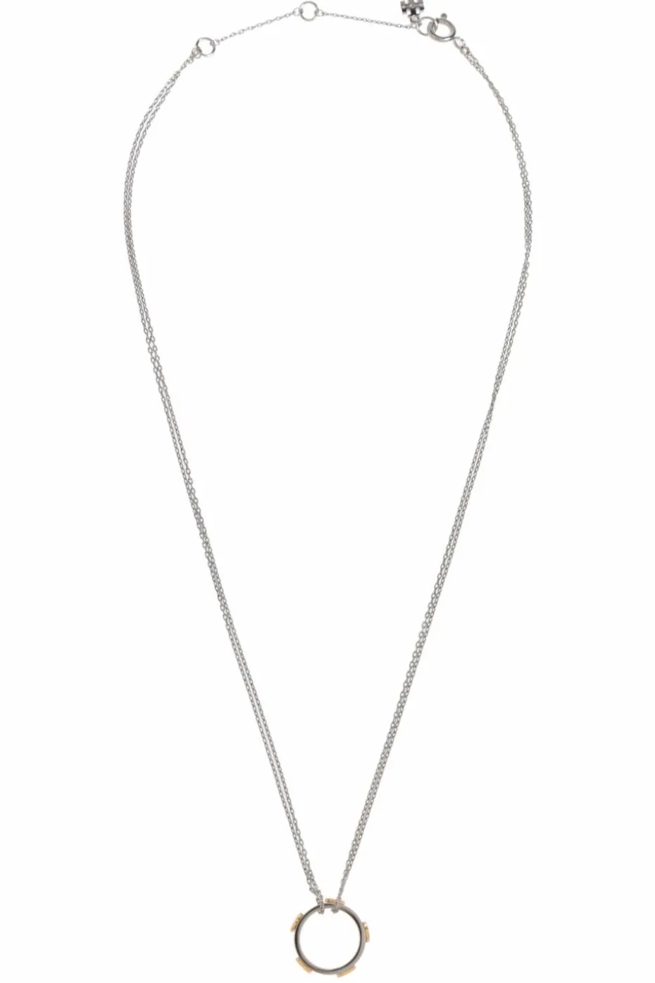 Tory Burch SILVER Pendant Necklace
