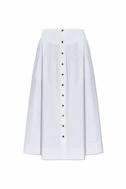 Tory Burch WHITE Cotton skirt