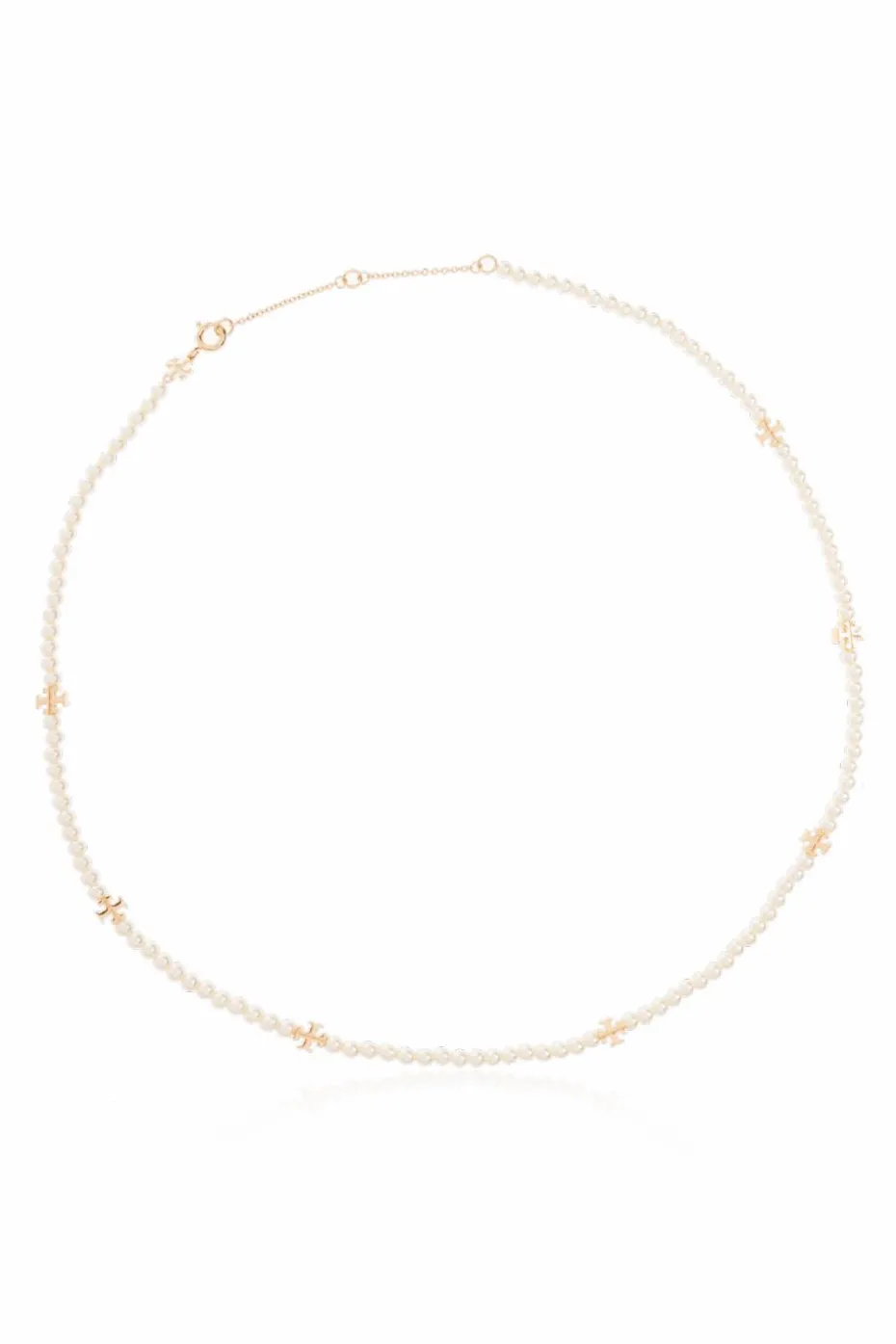 Tory Burch WHITE Logo necklace