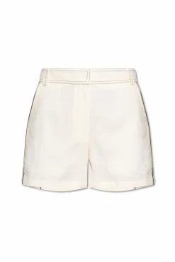 Tory Burch WHITE Shorts with contrast stitching