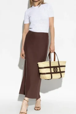 Tory Burch WHITE Top with a round neckline