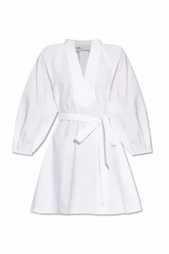 Tory Burch WHITE V-neck dress