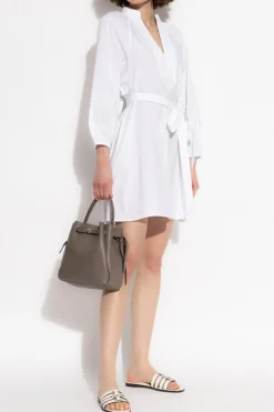 Tory Burch WHITE V-neck dress