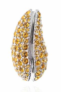 Tory Burch YELLOW Earrings with shimmering crystals