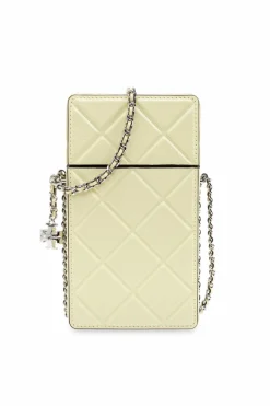 Tory Burch YELLOW Phone case with a chain Fleming