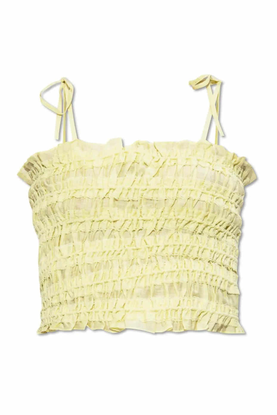 Tory Burch YELLOW Ruched Strap Top