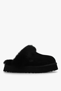 UGG BLACK ‘Disquette’ suede slides