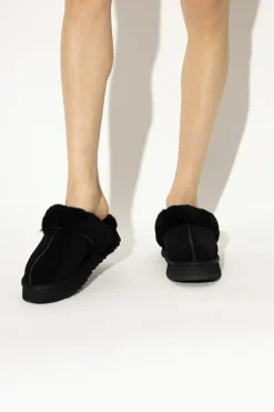 UGG BLACK ‘Disquette’ suede slides