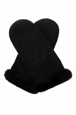 UGG BLACK Gloves with logo