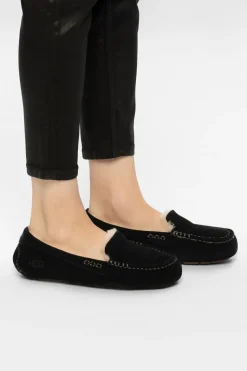 UGG BLACK ‘W Ansley’ moccasins with fur lining