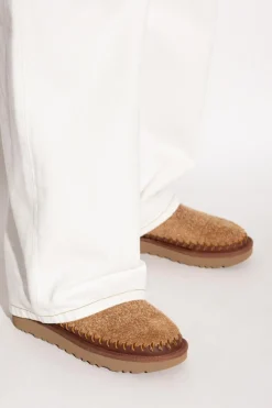 UGG BROWN Classic Micro Biarritz slides