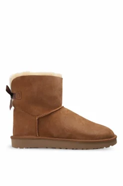 UGG BROWN 'W Mini Bailey Bow II' suede snow boots