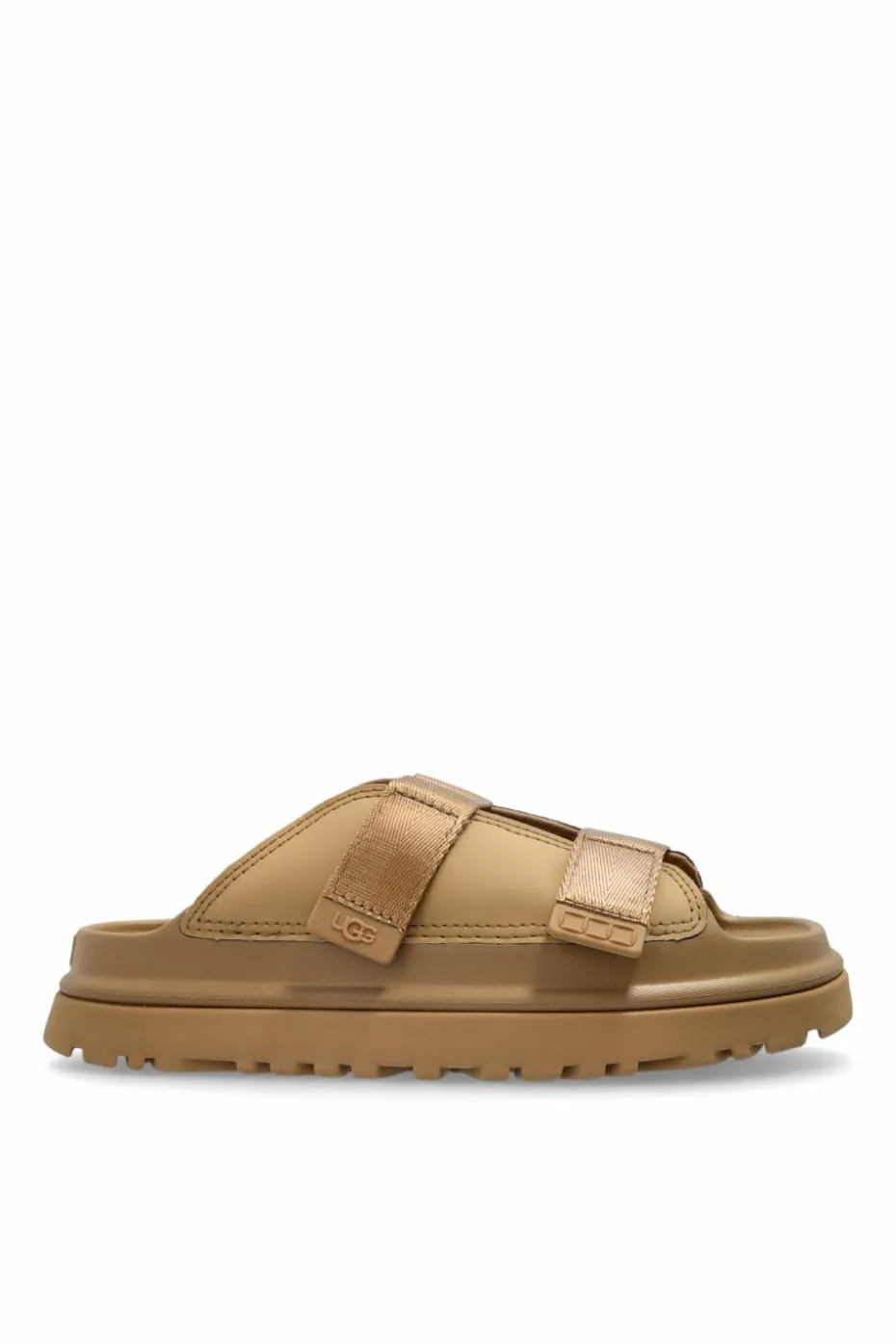 UGG Kids beige `GOLDENGLOW` flip-flops