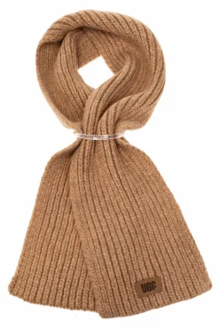 UGG Kids beige Scarf with logo patch