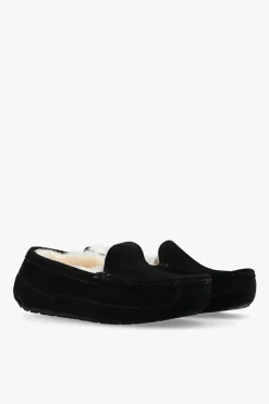UGG Kids BLACK ‘Ascot’ suede loafers