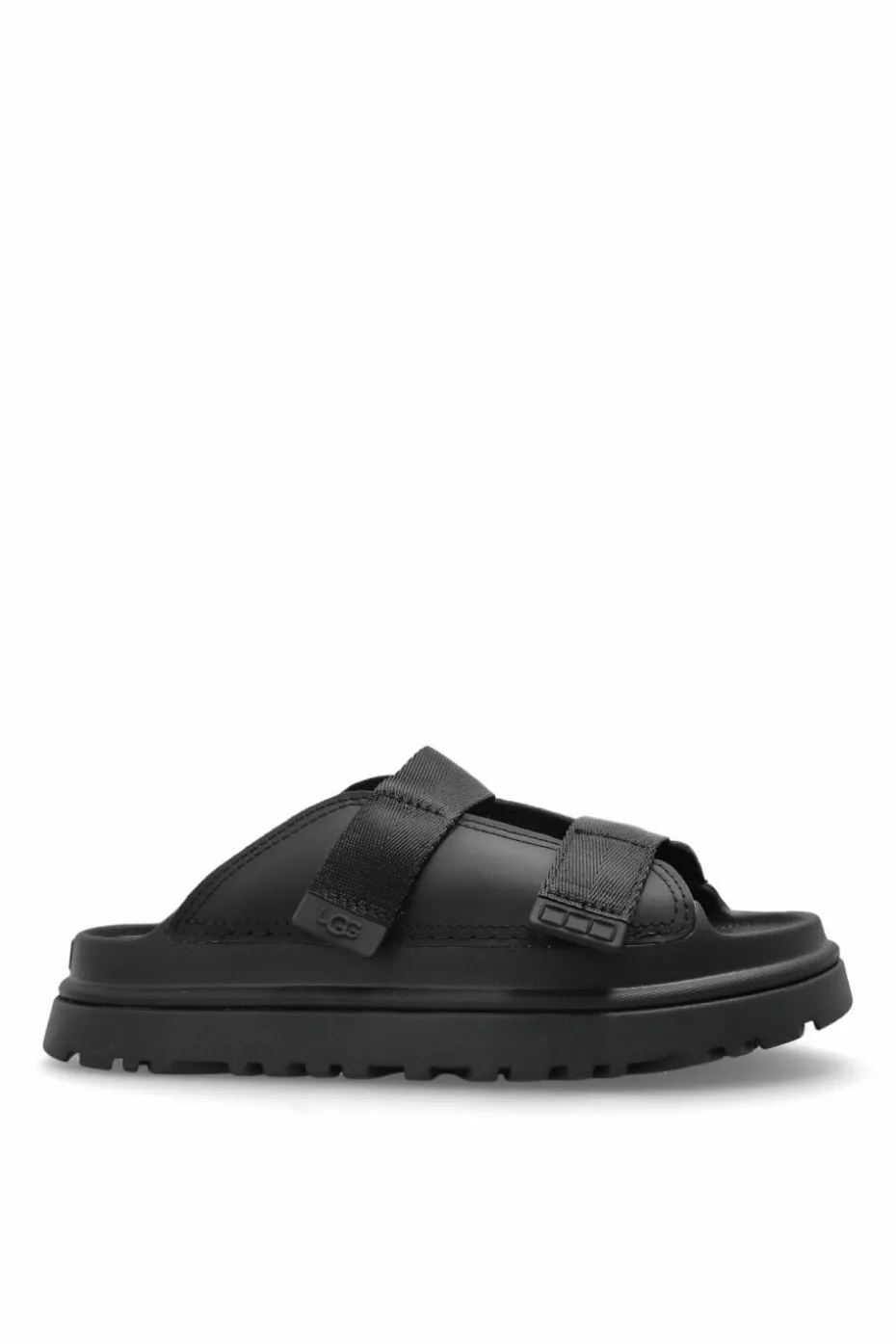 UGG Kids BLACK `GOLDENGLOW` flip-flops