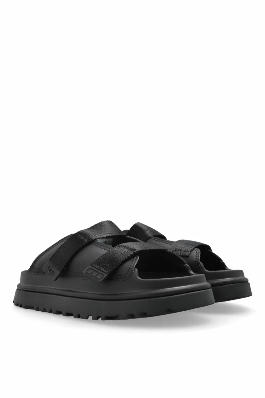 UGG Kids BLACK `GOLDENGLOW` flip-flops
