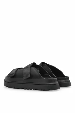 UGG Kids BLACK `GOLDENGLOW` flip-flops