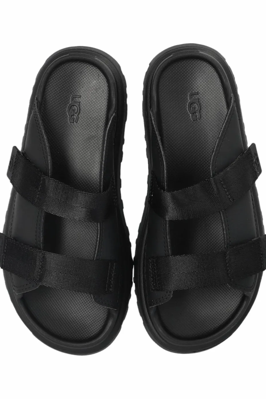 UGG Kids BLACK `GOLDENGLOW` flip-flops