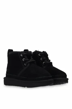 UGG Kids BLACK ‘Neumel II’ lace-up ankle boots