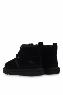 UGG Kids BLACK ‘Neumel II’ lace-up ankle boots