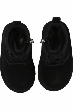 UGG Kids BLACK ‘Neumel II’ lace-up ankle boots