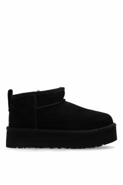 UGG Kids BLACK Snow Boots Kids Classic Ultra Mini Platform