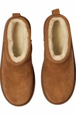 UGG Kids BROWN ‘K Classic Ultra Mini Platform’ snow boots