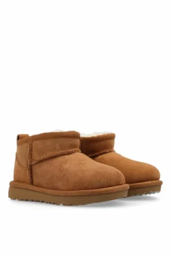 UGG Kids BROWN ‘T Classic Ultra Mini’ snow boots