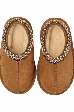 UGG Kids BROWN ‘T Tasman II’ slides