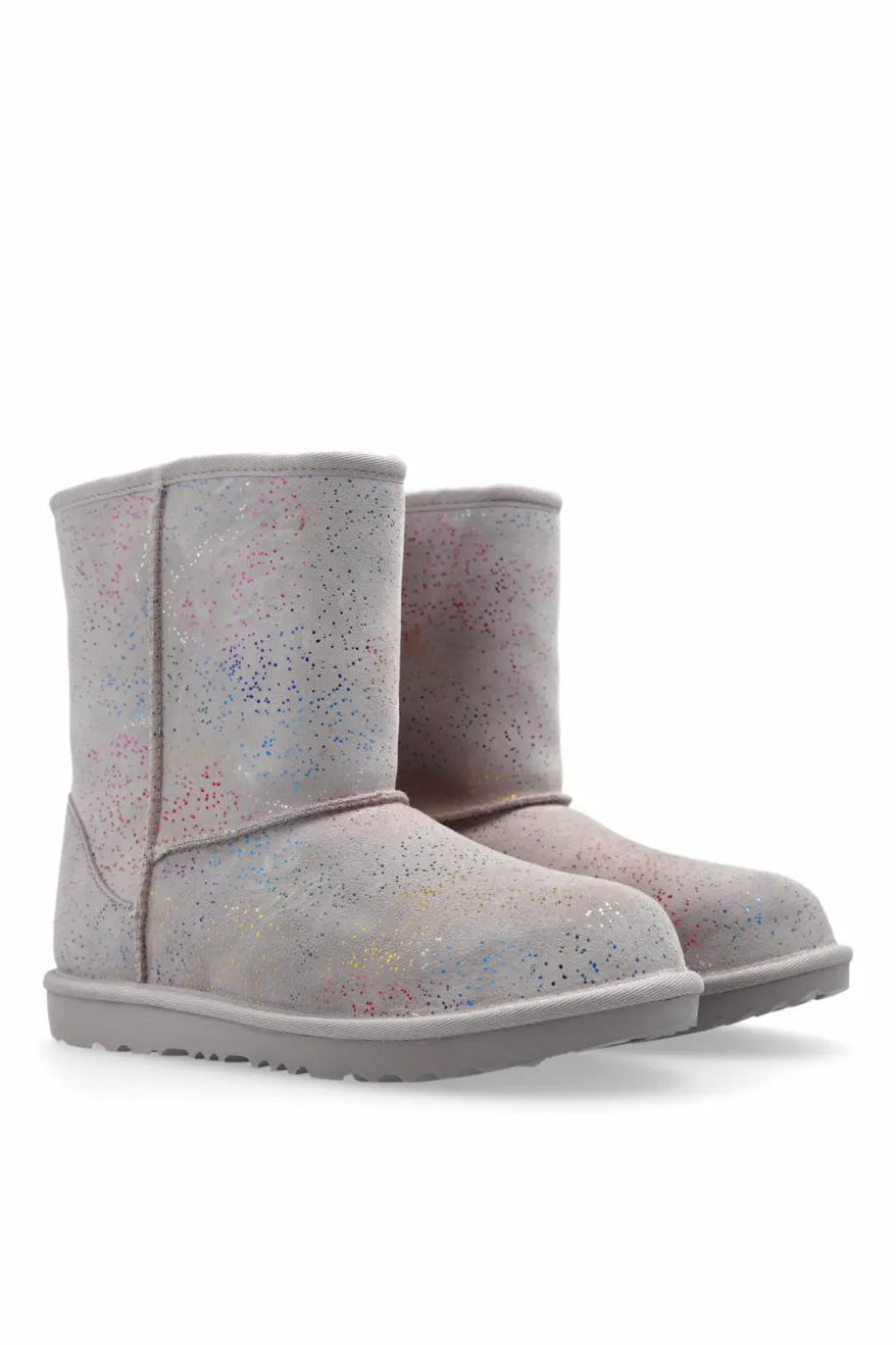 UGG Kids GREY Snow Boots T Classic II Shimmer Sky