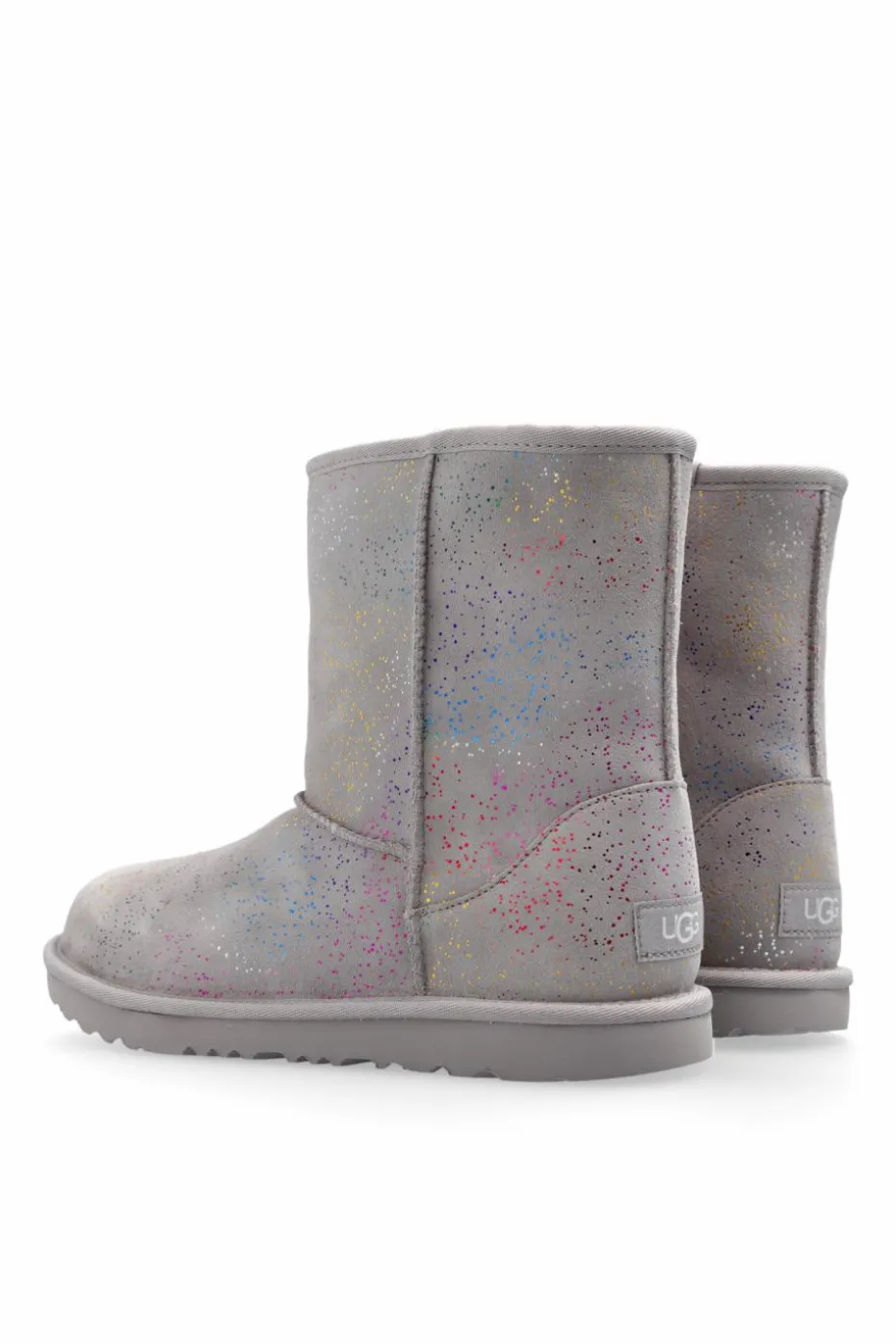 UGG Kids GREY Snow Boots T Classic II Shimmer Sky