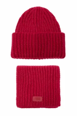 UGG Kids PINK Beanie & scarf set
