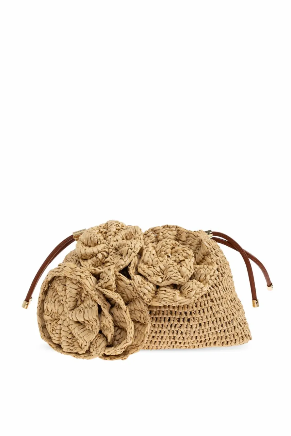 Ulla Johnson beige Shoulder bag "Lali Floral"