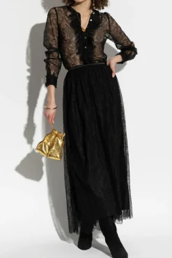 Ulla Johnson BLACK Lace shirt Cecile