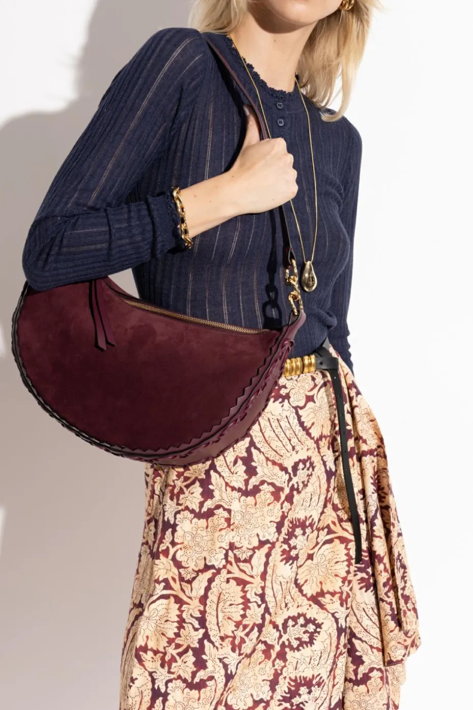 Ulla Johnson BURGUNDY Shoulder bag "Twyla"