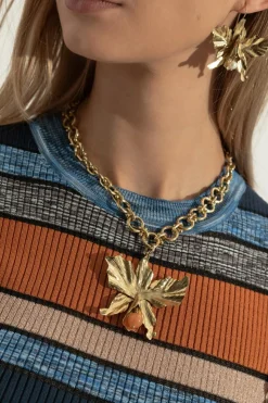 Ulla Johnson GOLD Lulu Flower Necklace