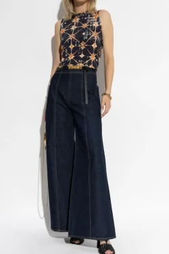 Ulla Johnson NAVY BLUE Top `Ines`