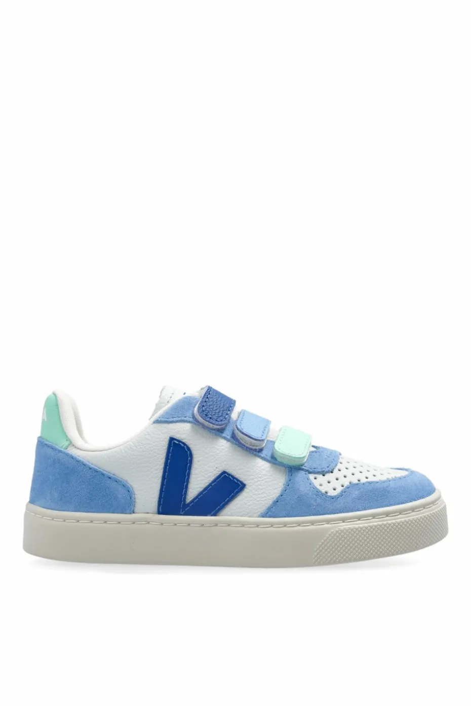 Veja Kids BLUE Sneakers SMALL V-10 CHROMEFREE LEATHER