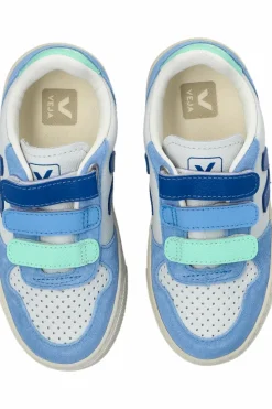Veja Kids BLUE Sneakers SMALL V-10 CHROMEFREE LEATHER