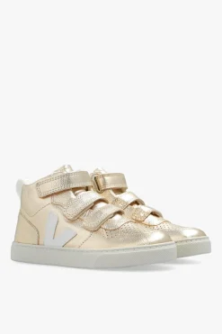 Veja Kids GOLD ‘V-10’ leather sneakers