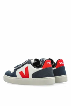 Veja Kids NAVY BLUE Sneakers SMALL V-10 CHROMEFREE LEATHER