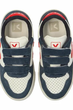 Veja Kids NAVY BLUE Sneakers SMALL V-10 CHROMEFREE LEATHER