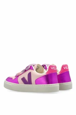 Veja Kids PINK Sneakers SMALL V-10 CHROMEFREE LEATHER